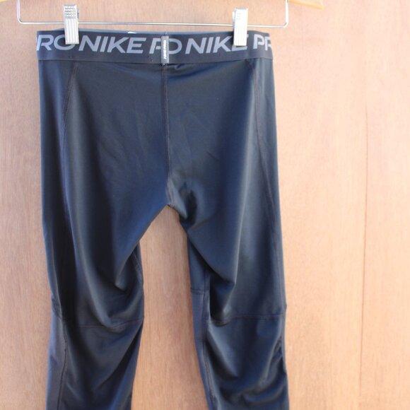 Nike Pro Dri-FIT Boys XL Compression Tights Black Athletic Training Leggings - Picture 5 of 6